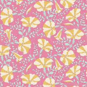 Tilda Gardenlife 100305 Striped Petunia Pink Quiltstof Patchworkstof