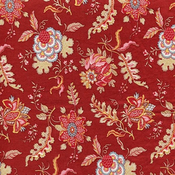 Dutch Heritage DHER 1022 VOC Chintz Pomegranate Red