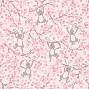 Lewis & Irene Bunny Hop A526 roze Quiltstof