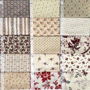 04A Beige Rood serie Quiltstof Patchworkstof