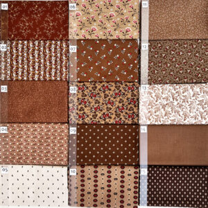 10A Bruin Crème serie Quiltstof Patchworkstof