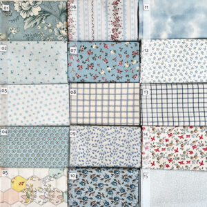 21A Blauw serie Quiltstof Patchworkstof