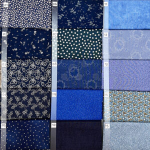 22B Blauw serie Quiltstof Patchworkstof