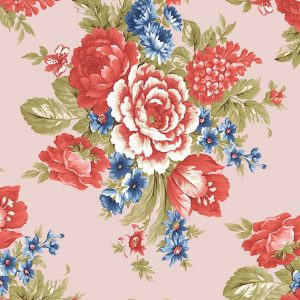 Moda Minick & Simpson Belle Isle 14920-17 Cabbage Roses Yardage