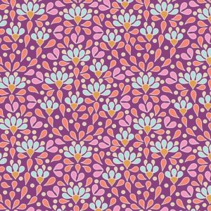 Tilda Cotton Beach Sea Anemone Lilac 100322