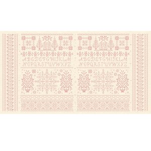 Andover Edyta Sitar Noel 9850 R Homestead Redwork Panel