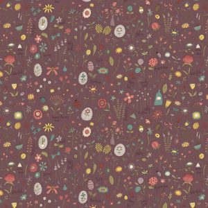 Henry Glass Fabrics Anni Downs Market Garden 2896-58 Raisin