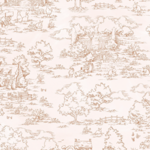 Robert Kaufman Bunny Lane Wishwell Country Farm Toile Blush