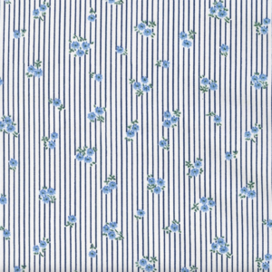 Robert Kaufman Petite Garden Blues Sevenberry Srips Sky Blue