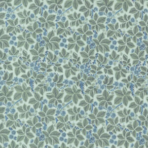 Moda Barbara Brackman William Morris Meadow Aquamarine Bramble Small Floral Leaf 8375 16