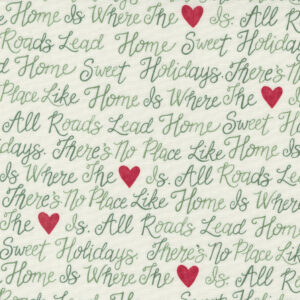 Moda Deb Strain Holidays At Home Snowy White Text and Words 56072 11