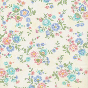 Henry Glass Mary Jane Carey Dorothy Jean's Flower Garden 2974 44 Jacobean Cream