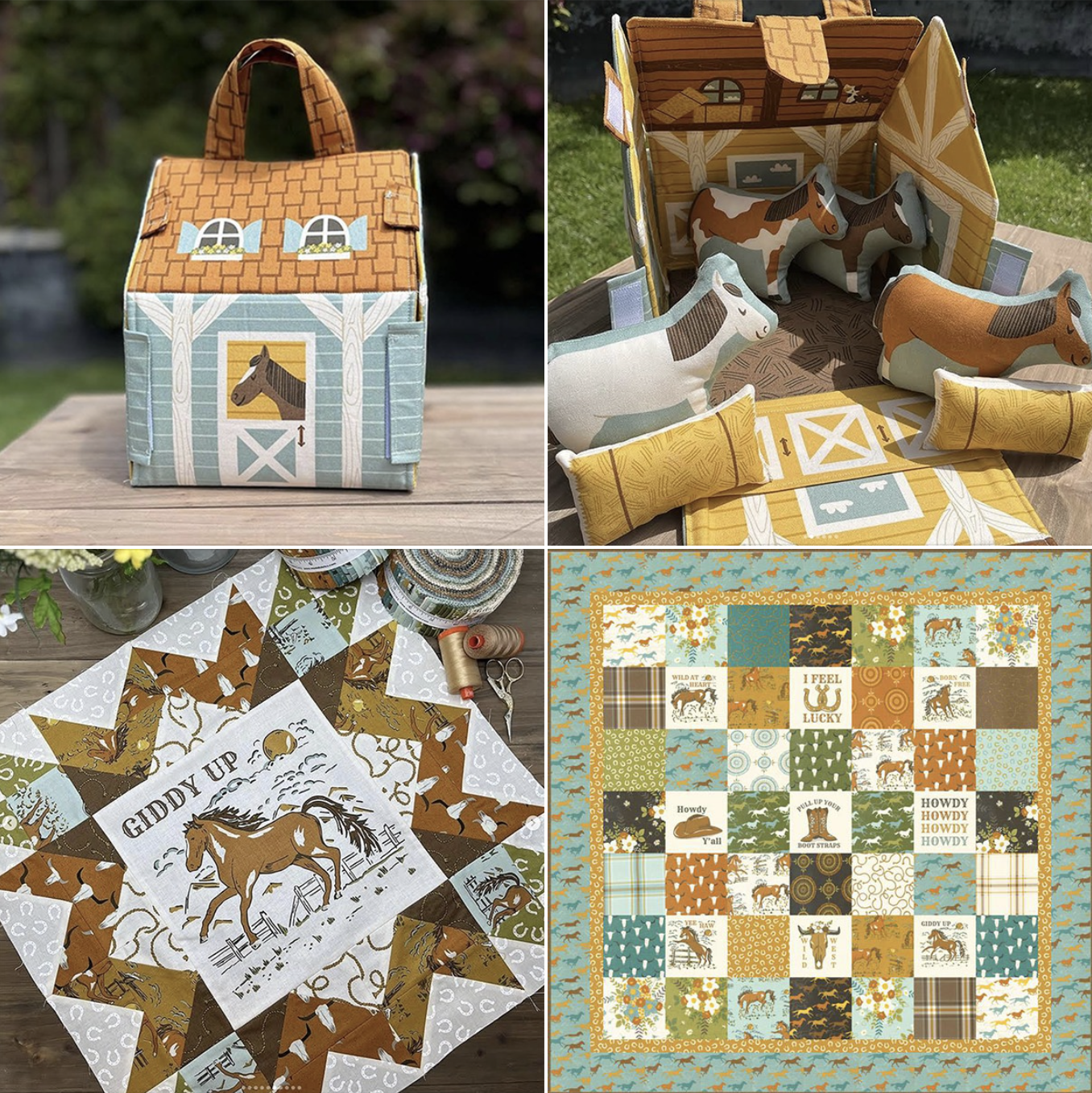 Let op! Voor de paardenliefhebsters hebben we één panel binnen gekregen om deze leuke manege tas met inhoud van te maken en één panel voor de bijpassende quilt. Je vindt ze in de webshop bij panels (klik).