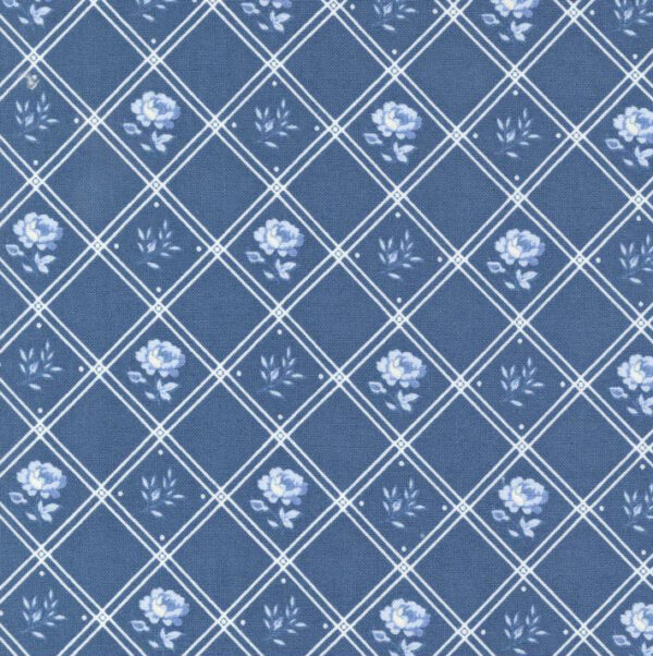 Moda Bunny Hill Designs Blueberry Delight Blueberry 3032 15 Blueberry Rose Checks and Plaids Flora