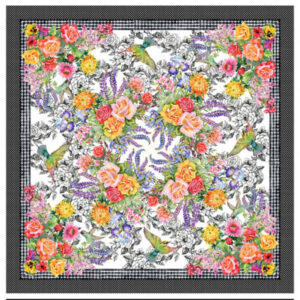 In The Beginning Fabrics Jason Yenter Decoupage Garden Floral Square Panel