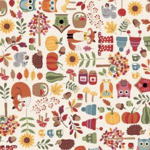 Makower Autumn Days Icon Scatter Cream 2593 Q