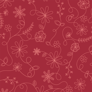 Maywood Kimberbell Quilt Backs Swirl Floral Red MASQBD211-R Backing