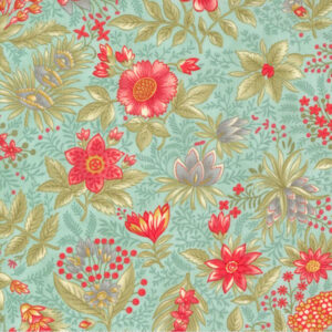 Moda Howard Marcus & 3 Sisters Collections Etchings Aqua 44332 12 Joyful Jacobean Florals