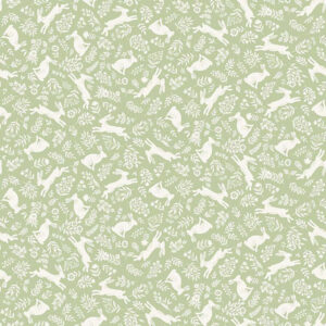 Makower Foxwood Bunnies Green 018 G Quiltstof