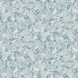 Makower Foxwood Wildflower Blue on Cream 017 BQ Quiltstof