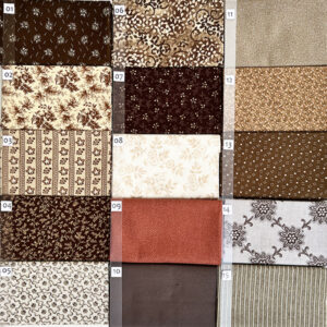 10C Bruin Crème serie Quiltstof Patchworkstof