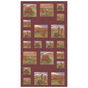 Moda Holly Taylor Country Charm 6790 13 Rustic Red Panel