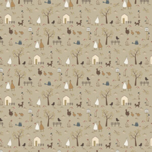 Windham Fabrics L'atelier Perdu Petite Jeanne 53942-3 Prairie Walk Taupe 2512-426