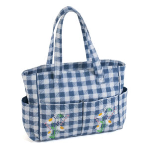 Hobby Gift Wild Floral Plaid Craft Bag MRBE\604