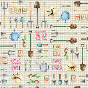 Hoffman Spectrum Print Farm to Table V5296 472 Pebble