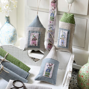 Acufactum Woven Ribbon Huisjes pakket met patroon