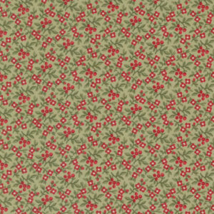 Moda 3 Sisters A Christmas Carol Sage 44359 14 Bountiful Berries Small Floral