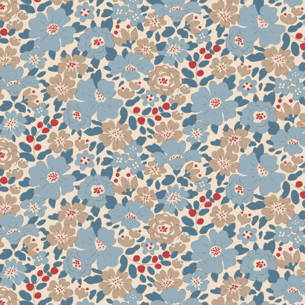 Tilda Fabrics Creating Memories Summer and Ocean Blues 130128 Harper Blue