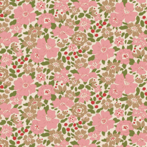 Tilda Fabrics Creating Memories Winter Reds and Greens 130146 Harper Pink