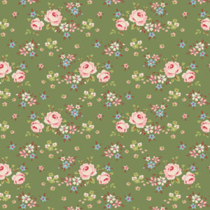 Tilda Fabrics Creating Memories Winter Reds and Greens 130151 Gracie Green