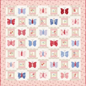 Bunny Hill Designs Hollyhocks Frequent Flyers Vlindertjes Patroon