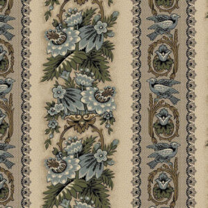 Marcus Fabrics Paula Barnes Bluebird Manor R221045D Beige Stof om te Quilten