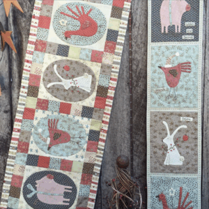 Hatched and Patched Christmas Creatures Tablerunner & Wall Hanging