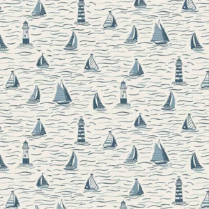 Makower Driftwood Sailing Cream 172 Q Stof om te Quilten