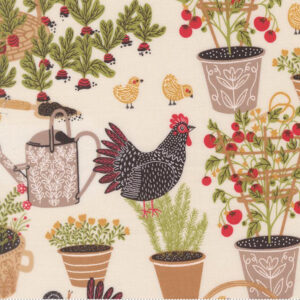 Moda Gingiber The Henhouse Cloud 48430 11 Chicken Garden Landscape